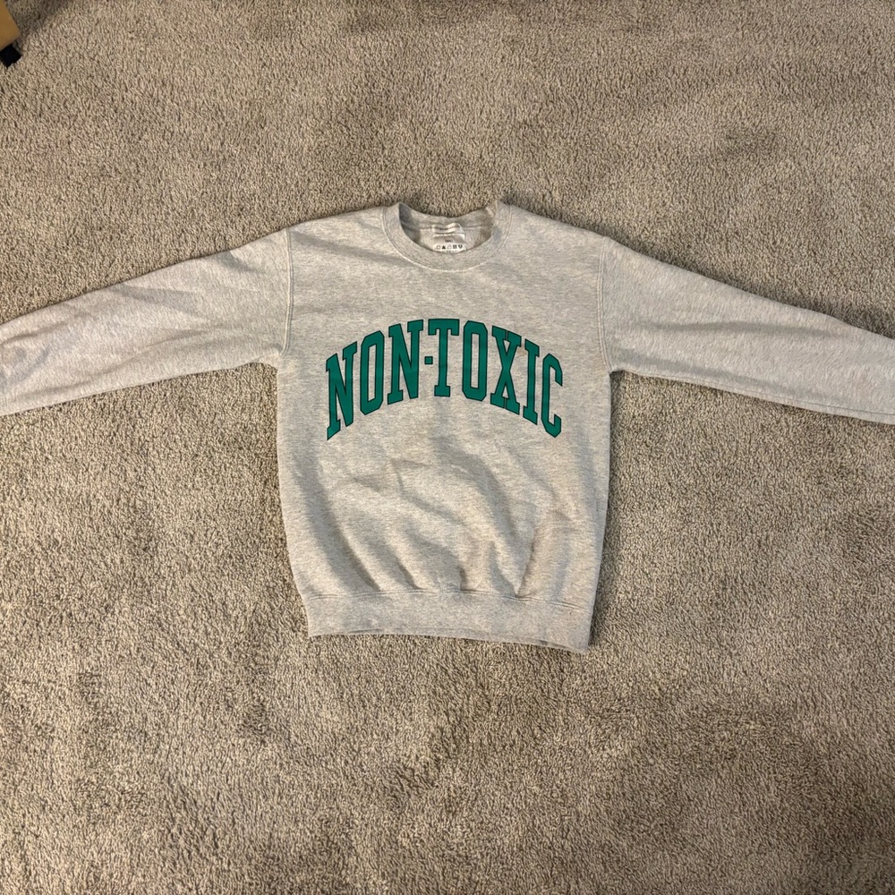 Non-Toxic Gray Crewneck Sweater